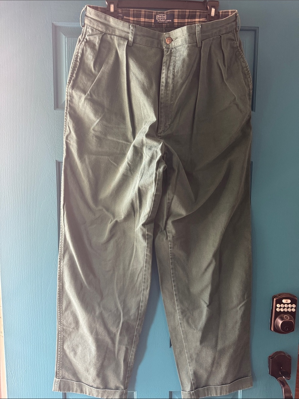 Polo by Ralph Lauren Olive Green Pleated Men’s Chinos